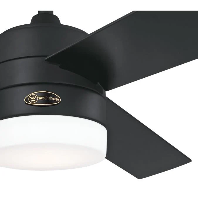 Alta Vista 52-Inch Three-Blade Indoor Ceiling Fan, Matte Black Finish with Dimmable LED Light Fixture, Remote Control Included - Image 7