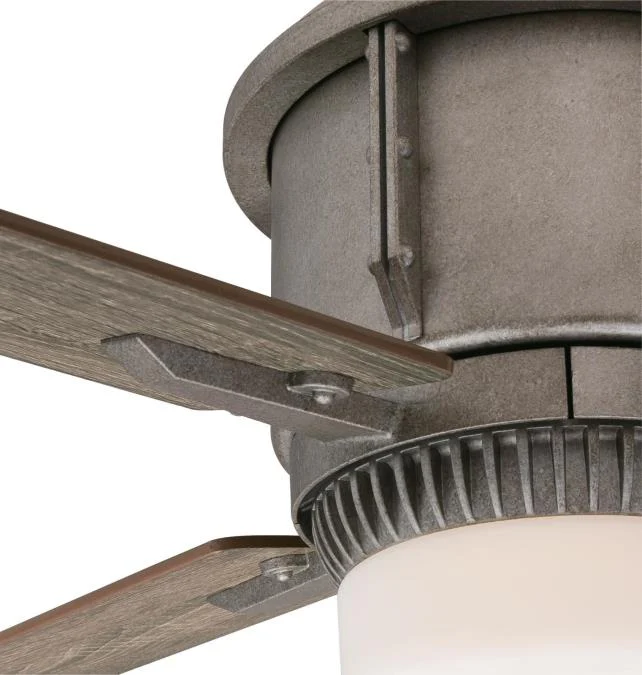 Cliff 56-Inch Reversible Four-Blade Indoor Ceiling Fan, Industrial Steel Finish with Dimmable LED Light Kit, Remote Control Included - Image 4
