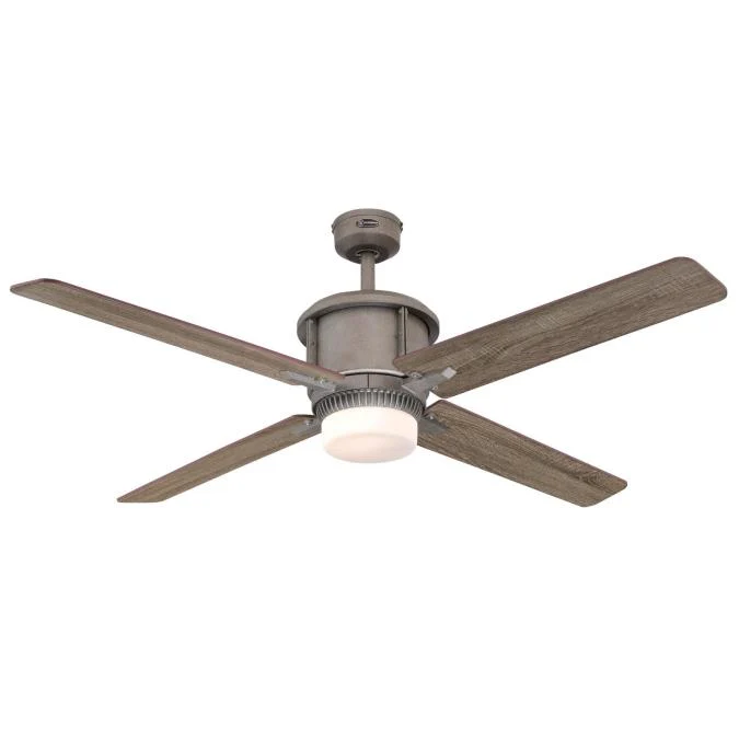 Cliff 56-Inch Reversible Four-Blade Indoor Ceiling Fan, Industrial Steel Finish with Dimmable LED Light Kit, Remote Control Included - Image 6