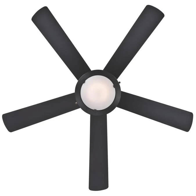 Comet 52-Inch Five-Blade Indoor Ceiling Fan, Matte Black Finish with Dimmable LED Light Fixture - Image 5