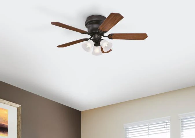 Contempra Trio 42-Inch Five-Blade Indoor Ceiling Fan, Oil Rubbed Bronze Finish with Dimmable LED Light Fixture - Image 3