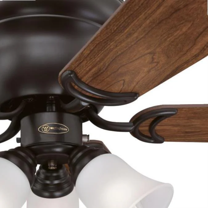 Contempra Trio 42-Inch Five-Blade Indoor Ceiling Fan, Oil Rubbed Bronze Finish with Dimmable LED Light Fixture - Image 4